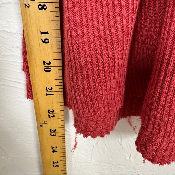 Free People Pink Waffle Knit Sleeveless Top Womens S Cropped Boxy Fit Boho Shirt - Picture 3 of 8